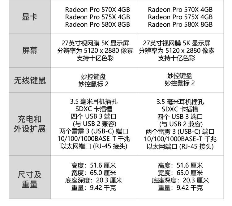 苹果imac 2019款 27英寸 一体机 3.0ghz六核i5处理器